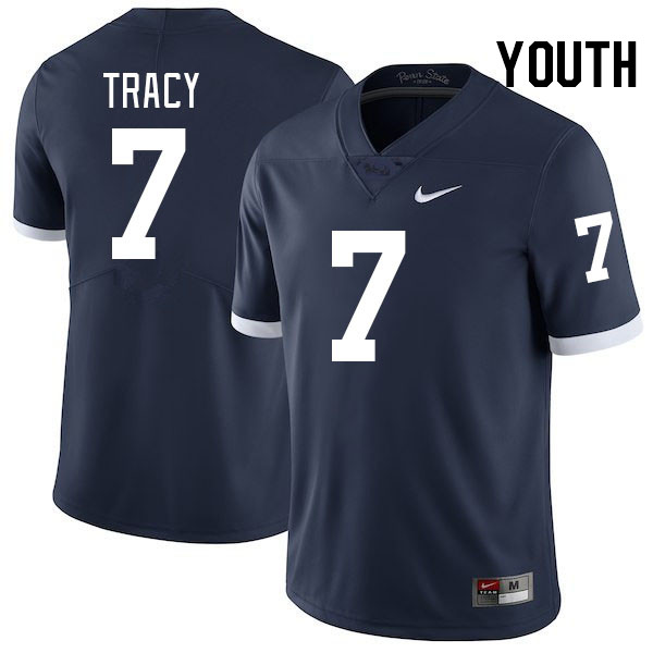 Youth #7 Zion Tracy Penn State Nittany Lions College Football Jerseys Stitched-Retro